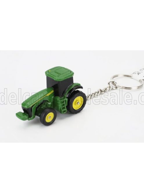 Britains - JOHN DEERE PORTACHIAVI - KEYRING 8R 370 TRACTOR 2020 GREEN YELLOW