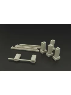   Brengun - 1/32 US Navy wheel chocks (modern) resin set of modern US wheels choks