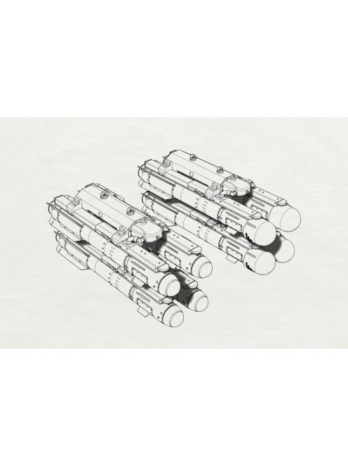 Brengun - 1/32 AGM-114 Hellfire resin kit of U.S. air-to-ground rockets (8pcs)