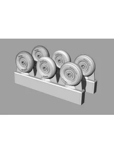 Brengun - Spitfire 3 spoke wheels set (3 types of tires)