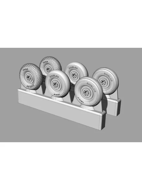 Brengun - Spitfire 3 spoke wheels set (3 types of tires)