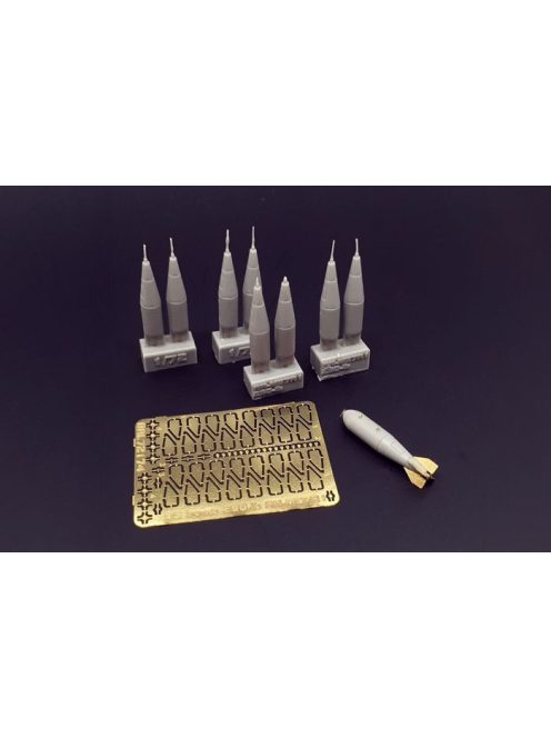 Brengun - 1/72 US bomb 250-lb AN-M57A1 resin set of US bombs (8pcs)