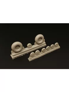   Brengun - 1/72 DH 98 Mosquito wheels resin wheels (flat pattern)