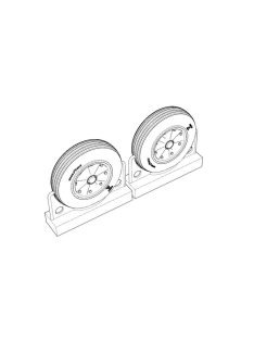   Brengun - 1/72 F4U Corsair Late Ribbed Thread (late '50s) Wheels set