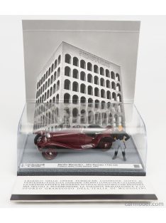   Brumm - Alfa Romeo 1750Gs Spider With Mussolini Figure - Palazzo Della Civilta' Italiana Roma 1940 Bordeaux