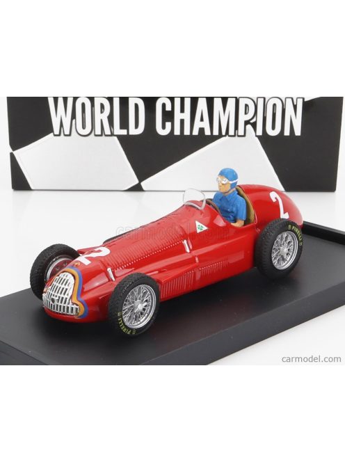 Brumm - Alfa Romeo F1 159 N 2 World Champion Belgium Gp Juan Manuel Fangio 1951 - With Driver Figure Red