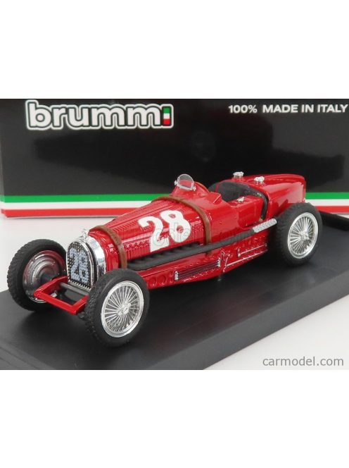 Brumm - Bugatti F1 Tipo 59 N 28 Monaco Gp 1934 Tazio Nuvolari Red