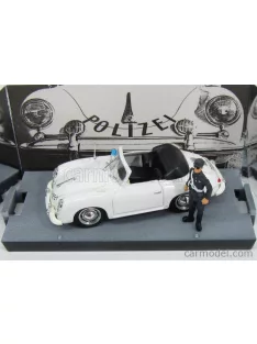   Brumm - Porsche 356 Cabriolet Switzerland Polizei - Police + Figure 1952 White