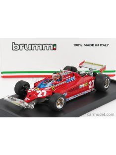   Brumm - Ferrari F1 126Ck Turbo N 27 Gp Canada Montreal 1981 Alettone Danneggiato Dal Giro (Lap) 39 Al 54 Gilles Villeneuve - With Driver Figure Red