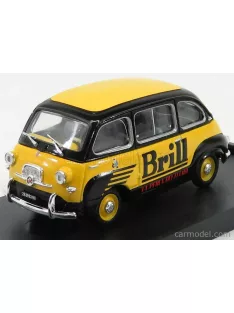   Brumm - Fiat 600 Multipla Veicolo Commerciale Lucido Da Scarpe Brill 1956 Yellow Blue