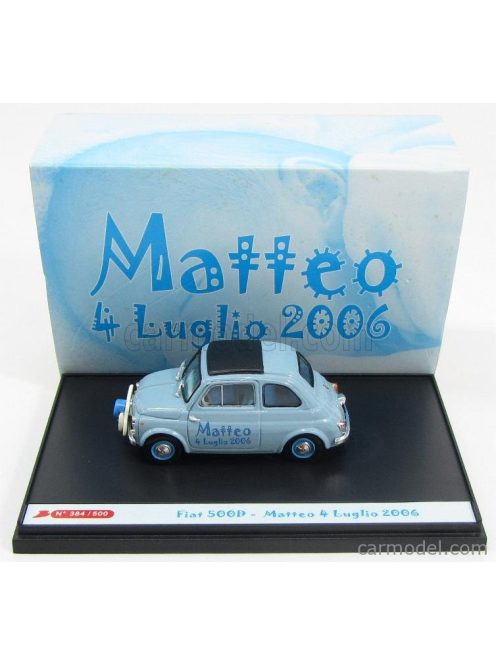 Brumm Prom - Fiat 500D 1960 - E' Nato Matteo Como 4 Luglio 2006 Light Blue