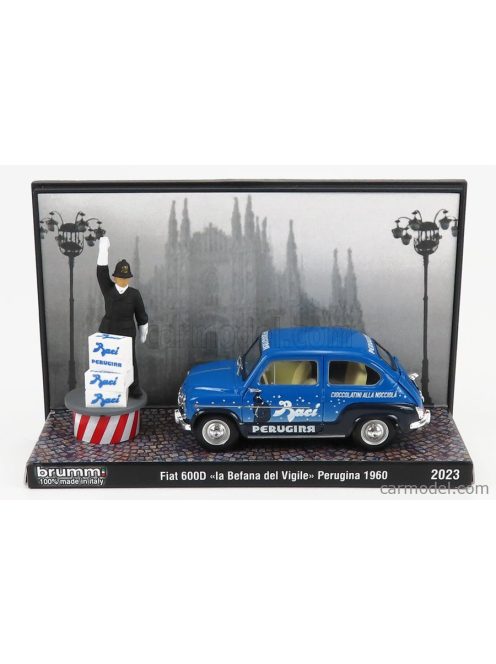 Brumm Prom - Fiat 600D Baci Perugina 1960 - La Befana Del Vigile Blue Black
