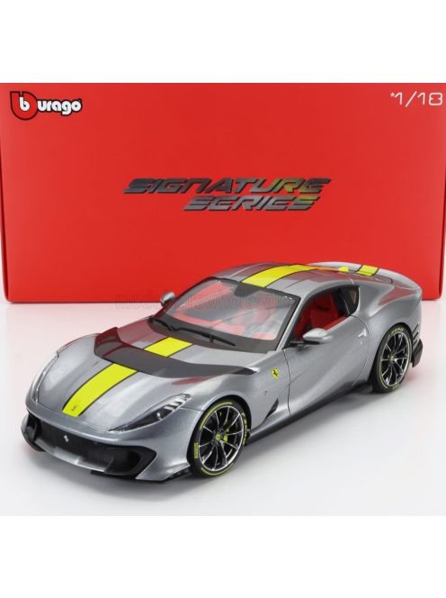 Burago - FERRARI 812 COMPETIZIONE 2021 GRIGIO COBURN YELLOW - GREY MET