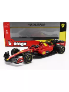   Burago - FERRARI F1  SF-23 TEAM SCUDERIA FERRARI N 55 POLE POSITION 3rd MONZA ITALY GP 2023 CARLOS SAINZ RED BLACK YELLOW
