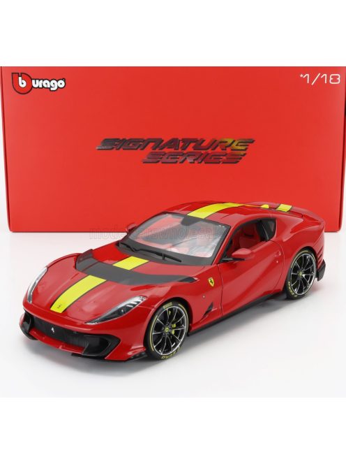 Burago - FERRARI 812 COMPETIZIONE 2021 ROSSO CORSA - RED YELLOW 