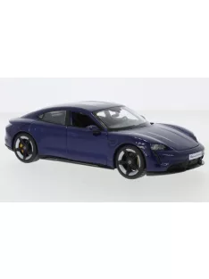 Burago - Porsche Taycan Turbo S, dunkelblau, 1:24