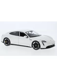 Burago - Porsche Taycan Turbo S, weiss, 1:24