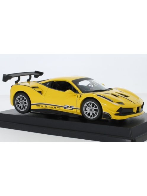 Burago - Ferrari 488 Challenge, gelb, #25, 1:24
