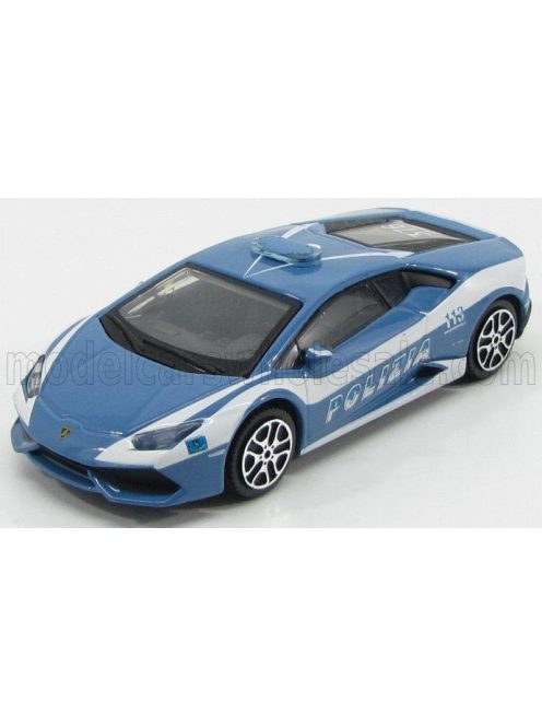 Burago - LAMBORGHINI HURACAN LP610-4 POLIZIA 2014 LIGHT BLUE WHITE