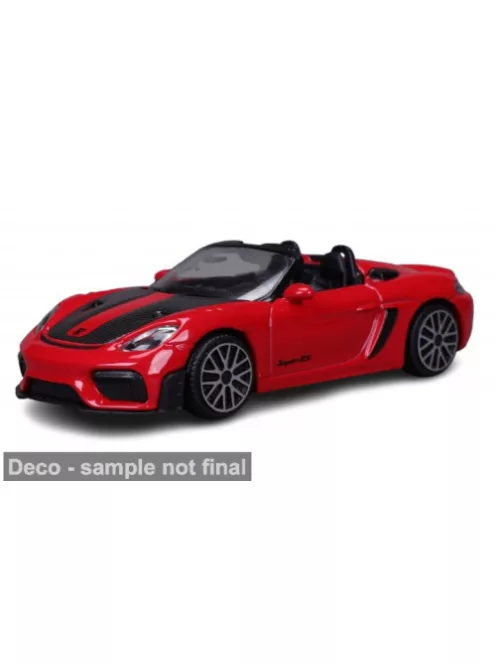 Burago - Porsche 718 Spyder RS, rot/schwarz, 2024, 1:43