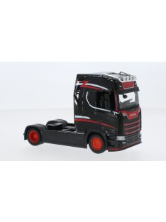 Burago - Scania S730 Highline, schwarz/rot, 1:43
