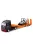 Burago - MERCEDES BENZ ACTROS 2 GIGASPACE TRUCK PIANALE TRASPORTO BOBCAT RUSPA GOMMATA FRONT LOADER SCRAPER 2016 BLACK ORANGE