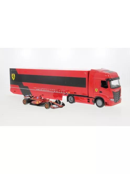 Burago -  Iveco S-Way 570 rot Formula 1 Ferrari #16