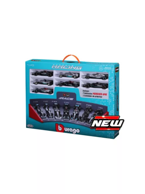 Burago -  Mercedes 7 Car Set: W05 + W07 + W10 + W12 + W13 + W14 + W15 1:43