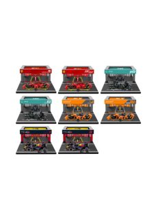   Burago - Zubehör 8er-Pitbox Set: Ferrari + Red Bull + Mercedes + McLaren 2024