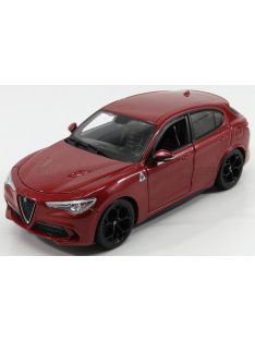   Burago - ALFA ROMEO STELVIO Q4 QUADRIFOGLIO V6 BITURBO 510hp 2017 ROSSO ALFA - RED