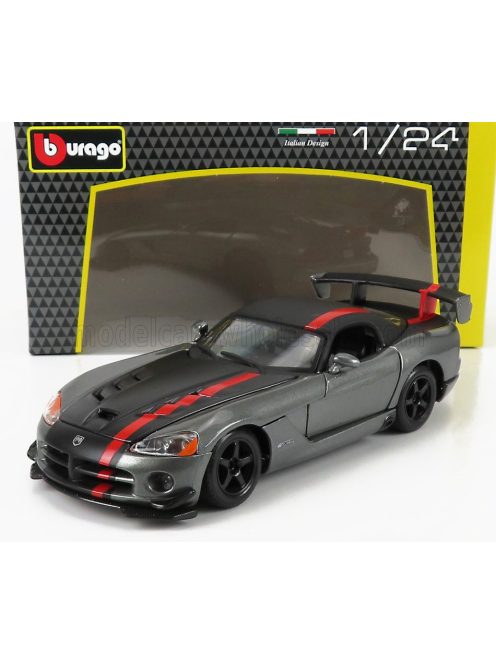 Burago - DODGE VIPER SRT-10 COUPE 2003 - WITH RED LINE GREY