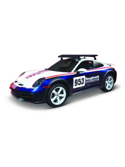 Burago - PORSCHE 911 992 N 953 RALLY DAKAR ROUGHROADS 2023 WHITE BLUE