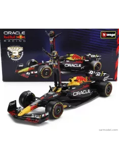   Burago - Red Bull Racing RB19 Team Oracle Red Bull Racing #1 Max Verstappen Formula 1 World Champion 2023 with standing pilot figureBburago