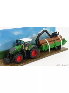   Burago - Fendt 1050 Vario Tractor 2016 + Tree Forwarder And Wood Green Wood