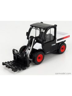   Burago - Bobcat 5600 Toolcat Pick-Up 2010 With Pallet Fork White Black