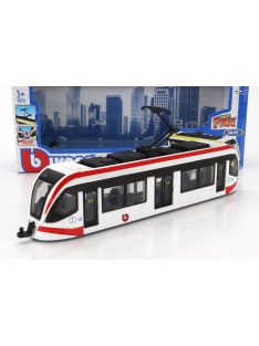 Burago - TRAM CITY TRAM AUTOBUS WHITE RED BLACK