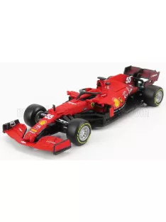   Burago - FERRARI F1 SF21  TEAM SCUDERIA FERRARI MISSION WINNOW N 55 SEASON 2021 CARLOS SAINZ JR. MATT RED