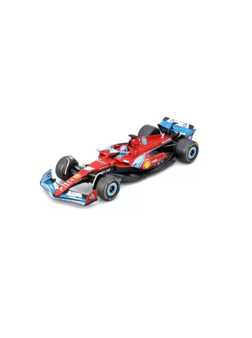 Burago - 1:43 Ferrari F1 SF-24 #16 Charles Leclerc 3rd Miami GP Formula 1 2024 - with pilot and display case - Bburago