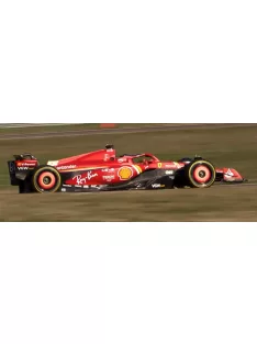   Burago - FERRARI F1  SF-24 TEAM SCUDERIA FERRARI N 55 IMOLA GP 2024 CARLOS SAINZ - WITH PILOT AND SHOWCASE RED BLACK