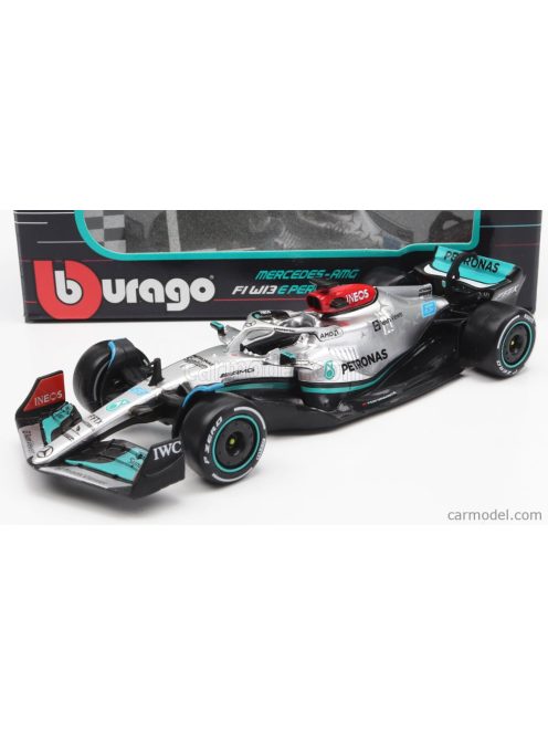 Burago - Mercedes Gp F1 W13E Team Mercedes-Amg Petronas F1 N 63 Season 2022 George Russel Silver Green