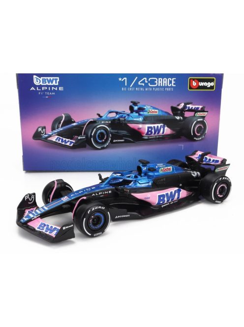 Burago - RENAULT F1  A523 TEAM BWT ALPINE F1 N 31 SEASON 2023 ESTEBAN OCON BLUE BLACK PINK