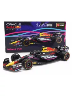   Burago - Red Bull Racing RB19 Team Oracle Red Bull Racing #11 S.Perez Pole Position and 2nd Miami GP Formula 1 2023 - Bburago
