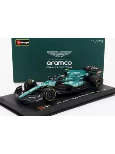   Burago - Aston Martin F1 AMR23 Team Aramco Cognizant Season 2023 #14 Fernando AlonsoWith Pilot And ShowcaseBburago