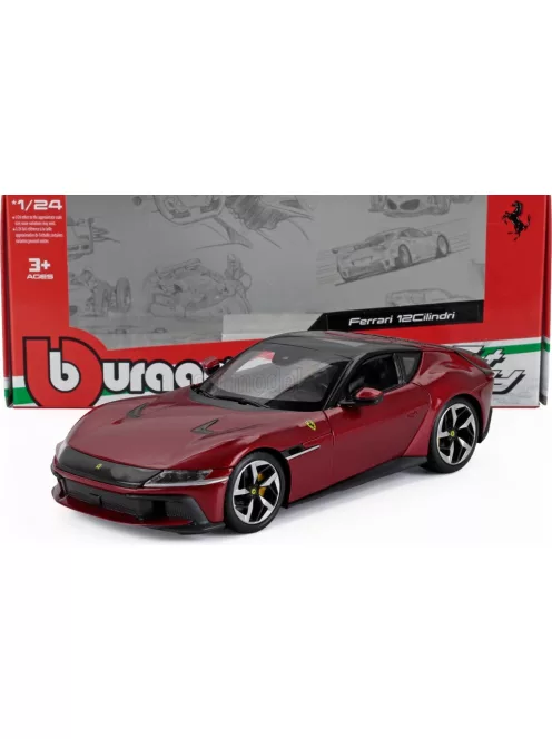 Burago - Ferrari 12Cilindri V12 830cv Dark Red Metallic 2024Bburago