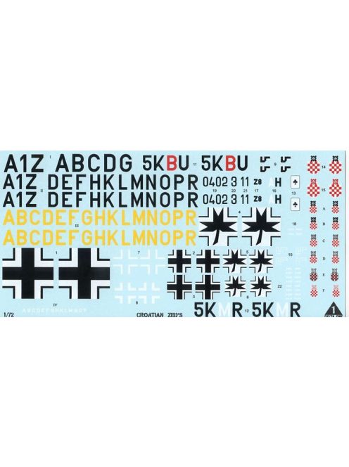 1/72 Croatian Zeds Do-17Zs Decal one