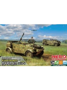   German PKW Typ k1 Kübelwagen Type 82 2 in 1 + MG34 Hero Hobby Kits | No. H35005 | 1:35