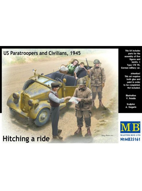 Master Box - Hitching a ride US Paratroopers and Civilians