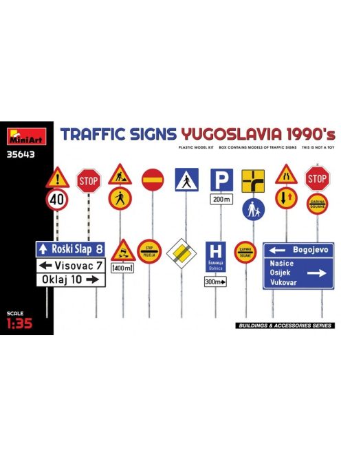 Traffic Signs, Yugoslavia 1990's MiniArt | No. 35643 | 1:35