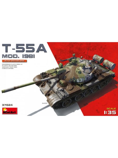 1/35 Soviet Medium Tank T-55A Mod. 1981 No Interior MiniArt