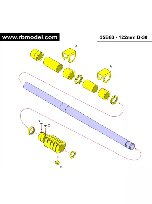 35B83 122mm L/38 D-30 SPG T-34 / D-30 122mm Howitzer D-30